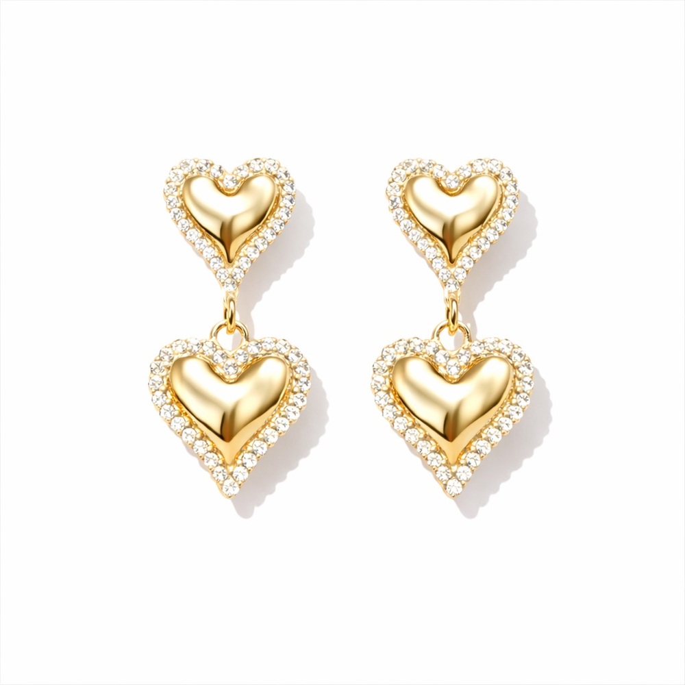 Classic Timeless Gold Heart Earrings
